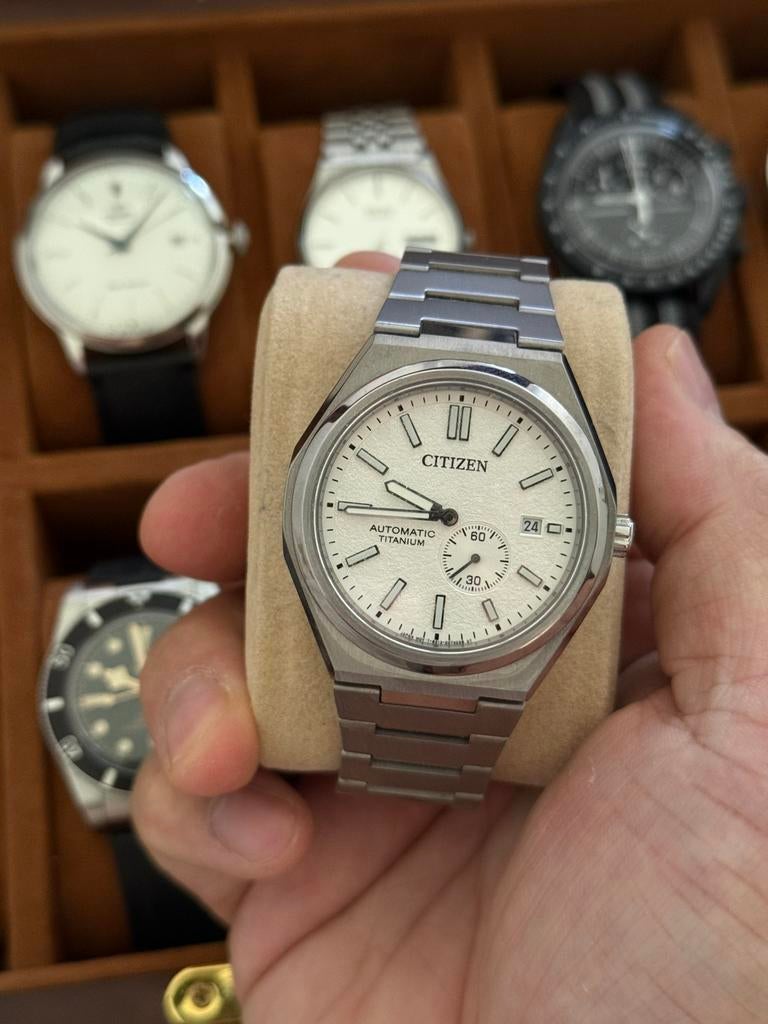 Nieuw, Citizen Zenshin Titanium Automatic Wit, Ophalen of Verzenden, Staal, Overige merken, 1960 of later