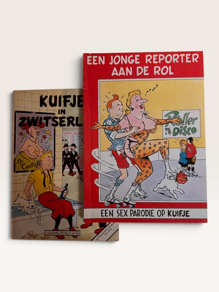 Tintin Adult Parody Comics inc Een Jonge Reporter aan de Rol, Boeken, Gelezen, Filip Denis (Efdé), Europa, Ophalen of Verzenden