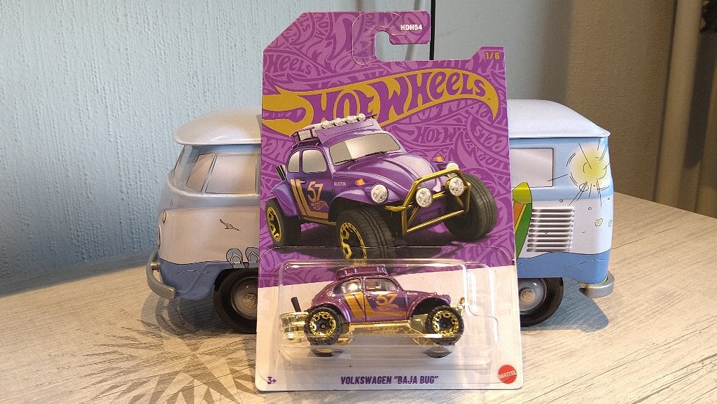 Hot Wheels Volkswagen Baja Bug Kever Beetle 57th Purple 1/64, Ophalen of Verzenden, Nieuw, Auto