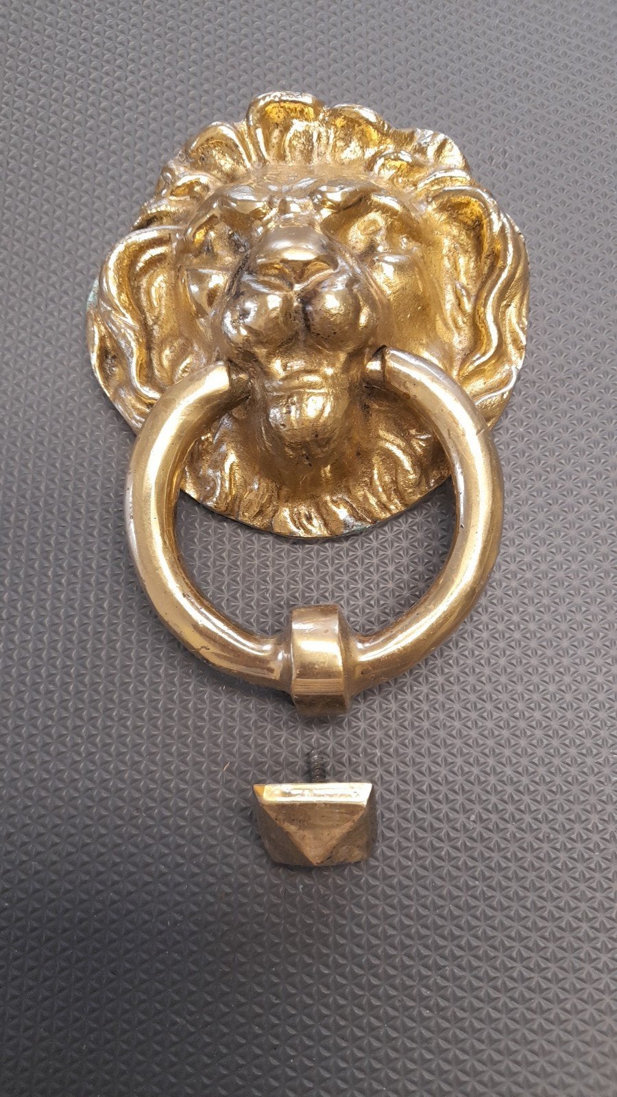 Deurklopper goudkleurig messing leeuwenkop, Ophalen of Verzenden, Landmacht
