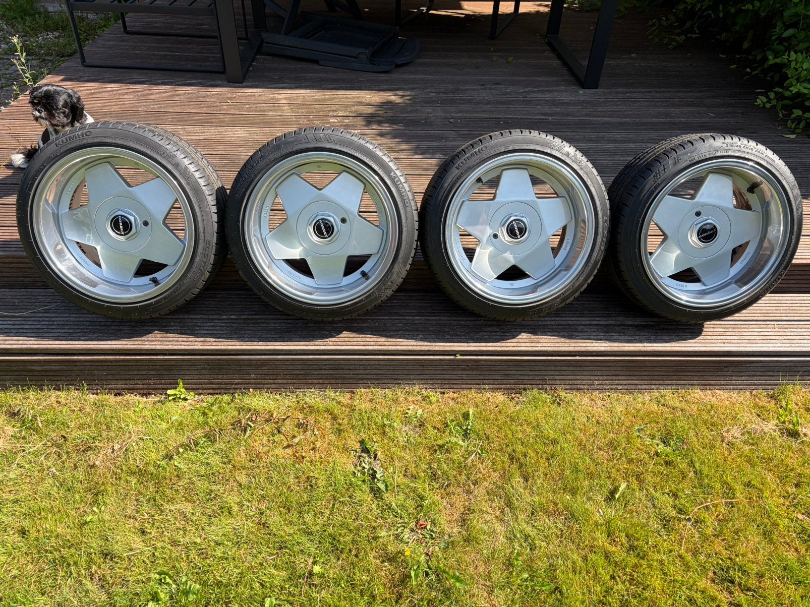 Borbet A 16” 5x100 9J rondom oldscool velgen, Ophalen, 16 inch, Banden en Velgen, Personenwagen