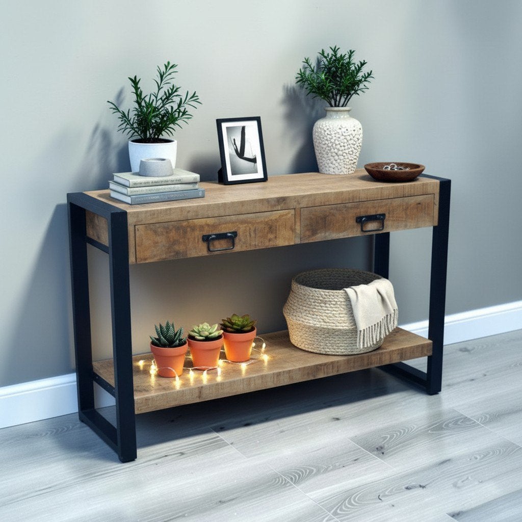 AKTIE: Nu 15% KORTING! Bueno-Mango sidetable, 120 t/m 180 cm, Overige houtsoorten, Nieuw, Ophalen of Verzenden, 150 tot 200 cm
