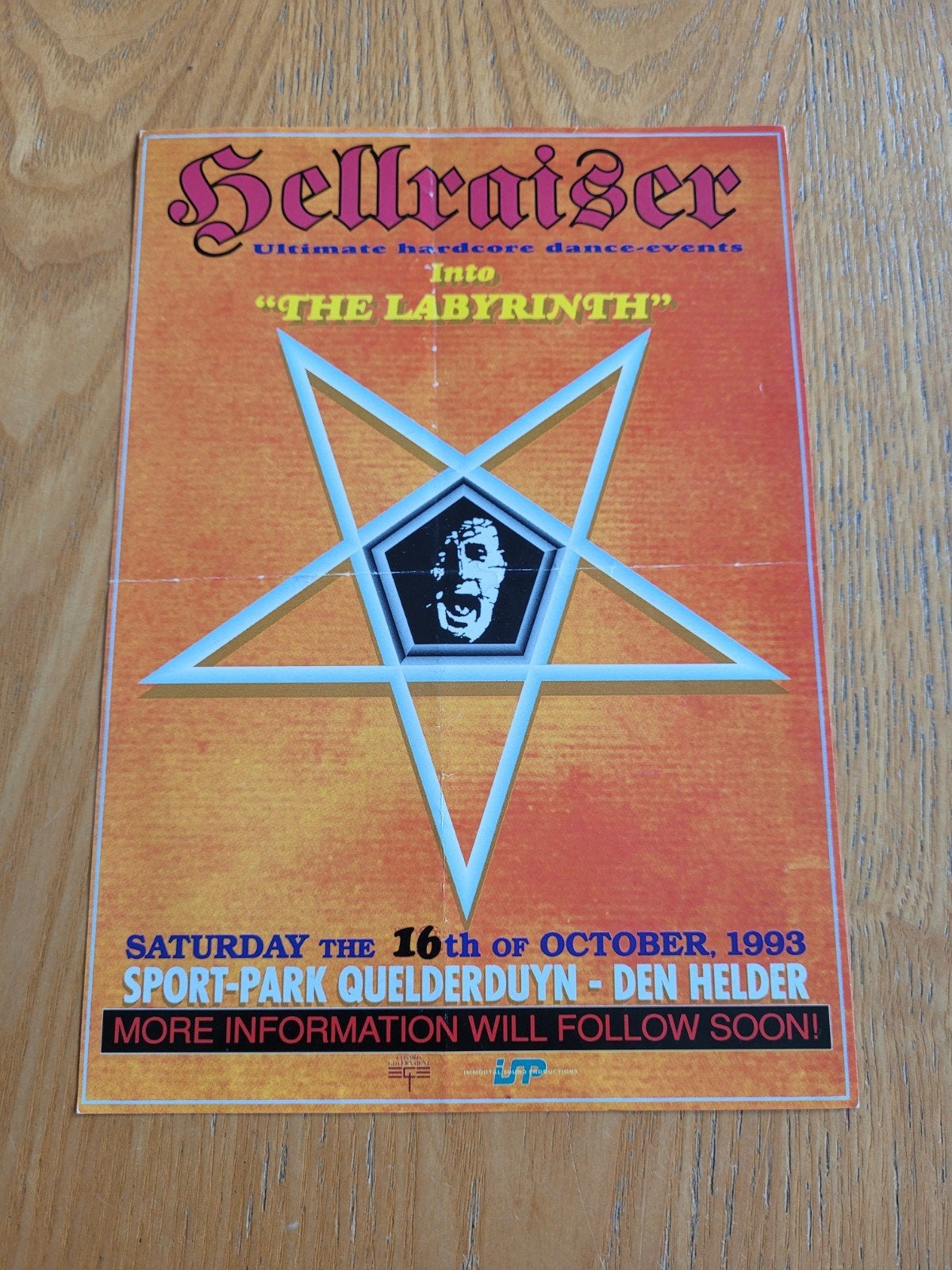 Hellraiser 1993 flyer ( hardcore gabber thunderdome ), Ophalen of Verzenden