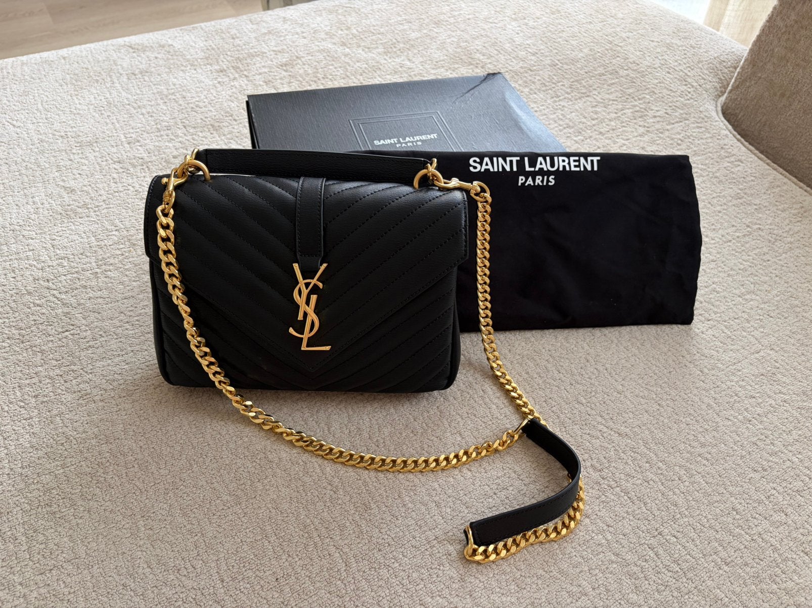 Saint Laurent College Medium crossbody, Ophalen of Verzenden, Zo goed als nieuw