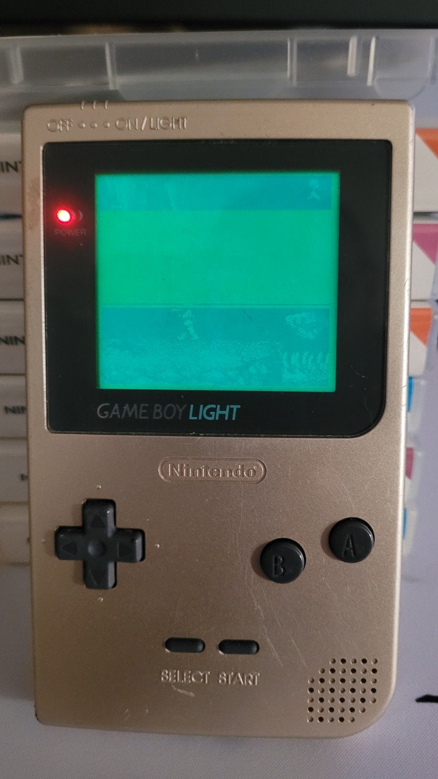 Game Boy Light - Defect scherm (streep), Spelcomputers en Games, Games | Nintendo Game Boy, Ophalen, Gebruikt