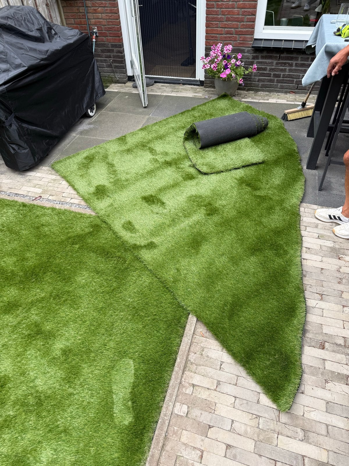 Kunstgras reststukken: 150x150cm + 60x330cm, Tuin en Terras, Ophalen, Nieuw, Minder dan 10 m², Kunstgras