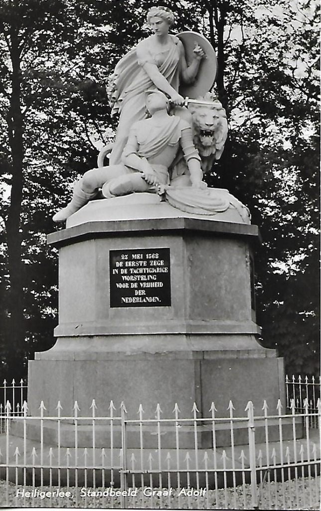 Heiligerlee- -Standbeeld Graaf Adolf., Verzenden, 1960 tot 1980, Gelopen, Groningen