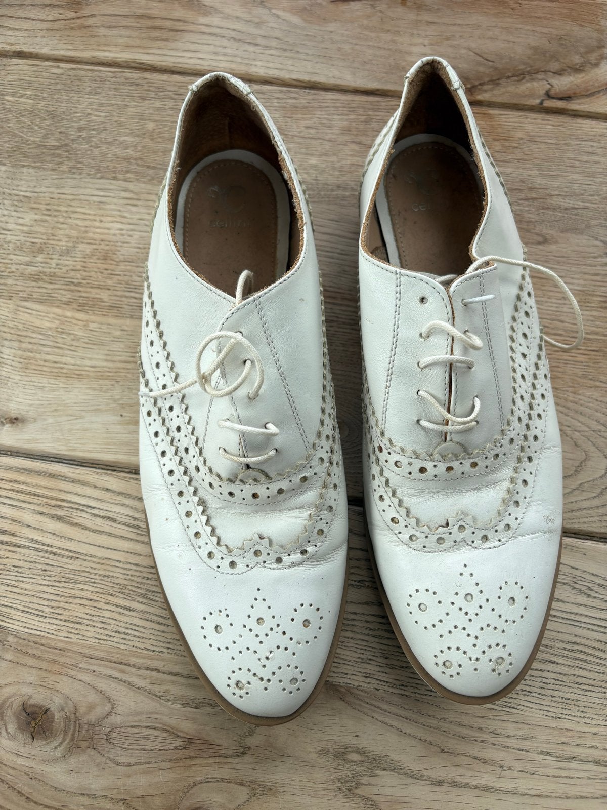 Cellini witte brogues maat 41, Ophalen, Gedragen, Wit, Schoenen met lage hakken