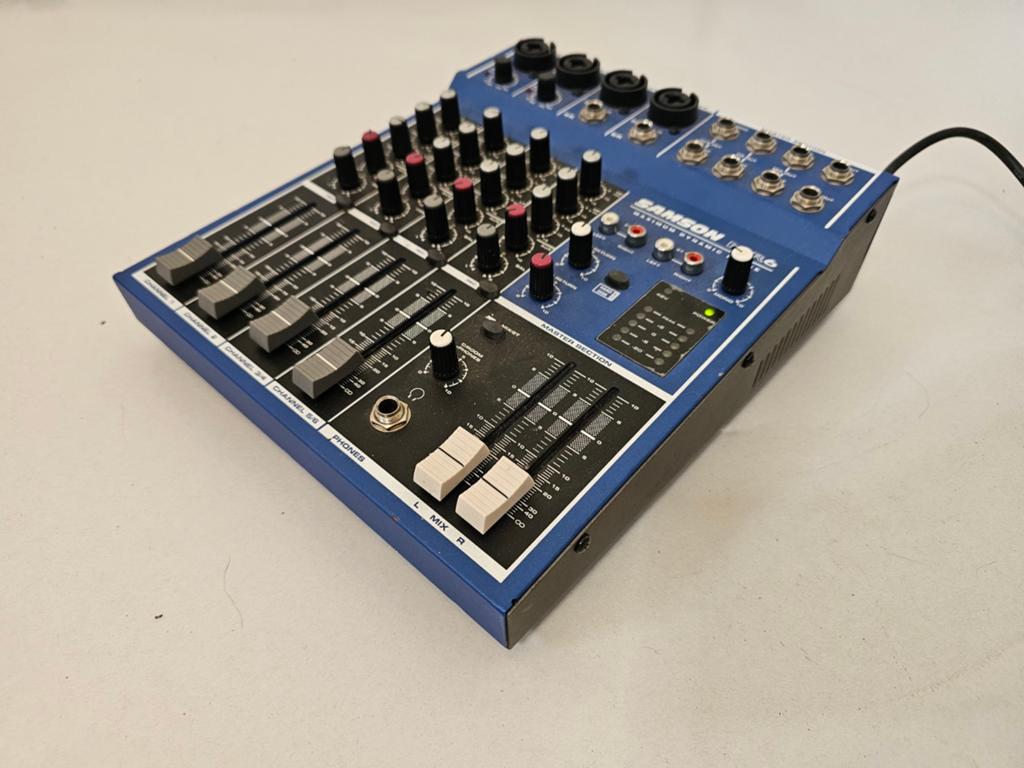 Samson mdr6 mengpaneel 4/6 kanaals, Ophalen of Verzenden, Zo goed als nieuw, Minder dan 5 kanalen, Microfooningang