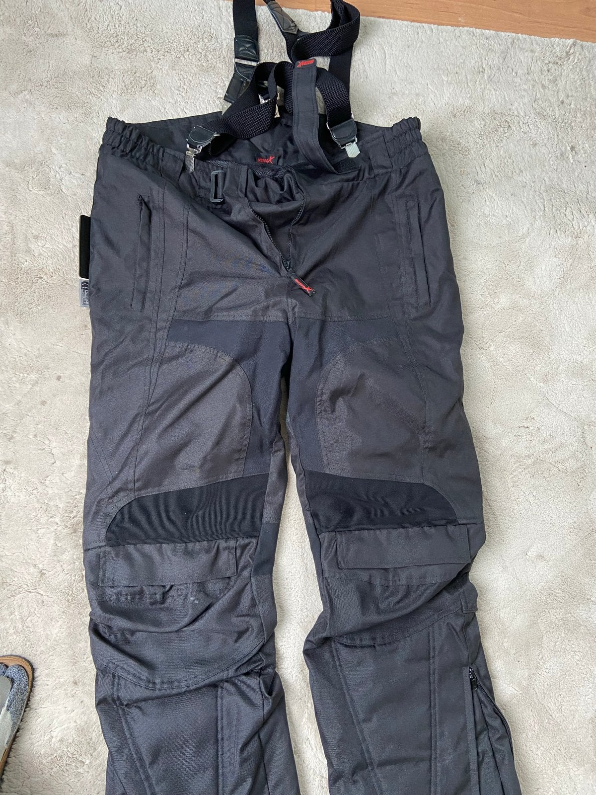 Motorbroek textiel met bretels - Zwart, Ophalen, Nieuw zonder kaartje, Dames, Broek | textiel