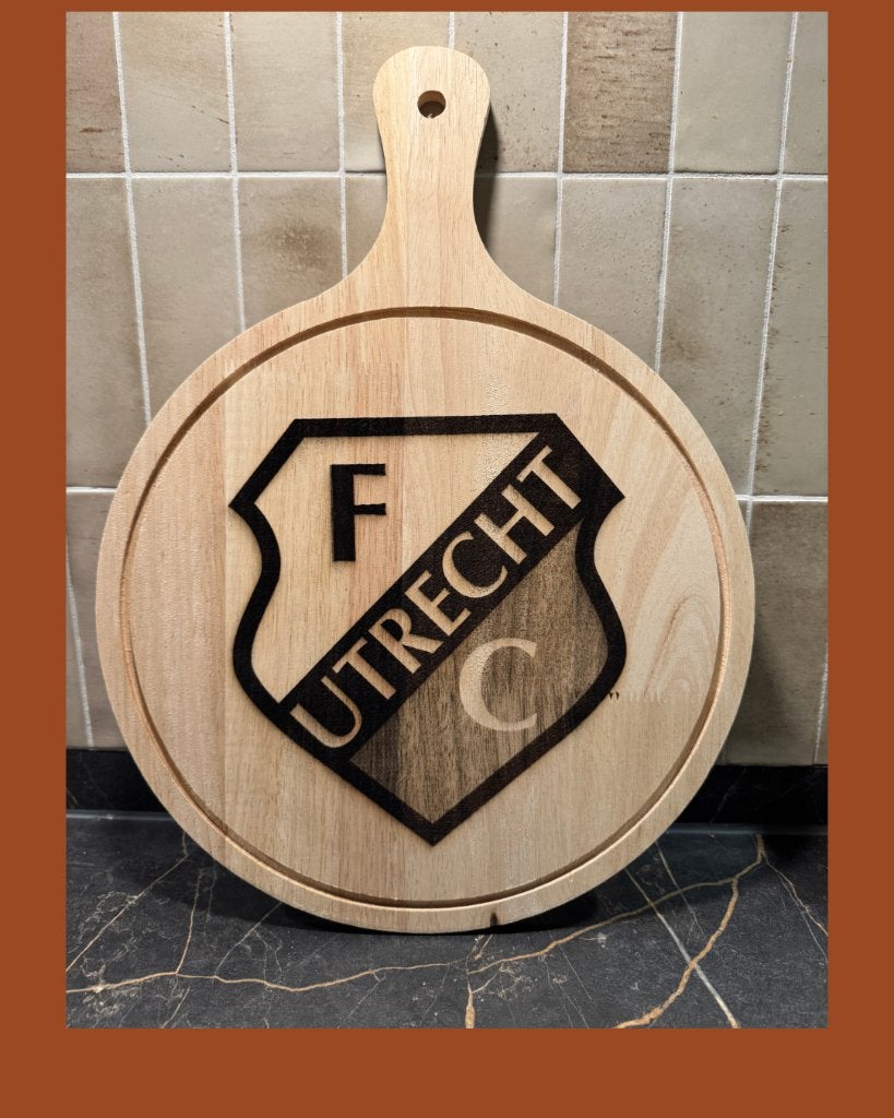 borrelplank/serveerplank met fc utrecht logo, Ophalen of Verzenden, Nieuw, F.C. Utrecht, Overige typen