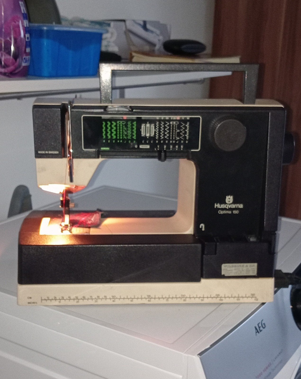 Husqvarna Optima 150 Naaimachine - Vintage model, Ophalen, Gebruikt, Naaimachine