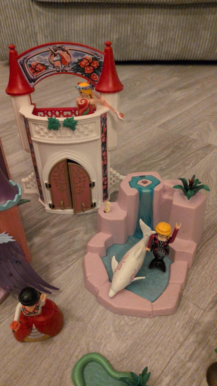 Playmobil diverse sets, feeënboot, kasteel, eenhoorn en zeem, Gebruikt, Complete set, Fantasy, Ophalen of Verzenden
