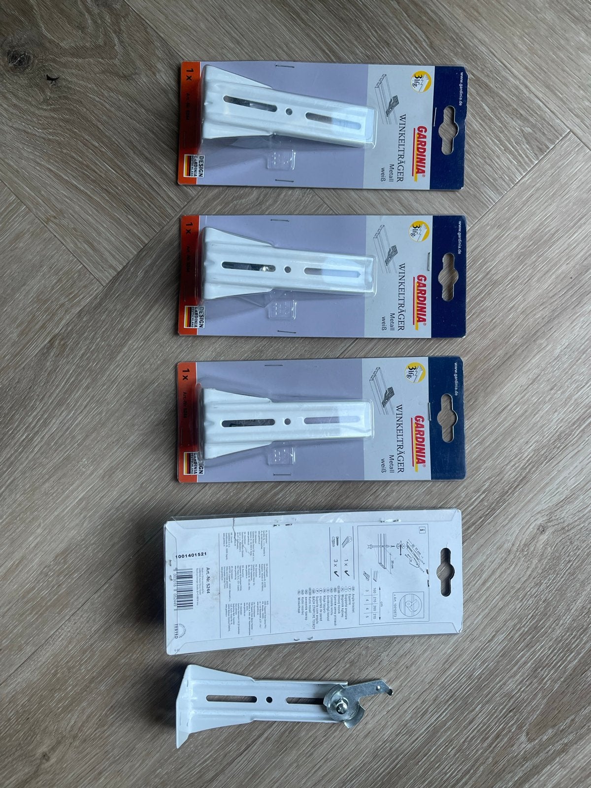 Gardinia Hoekbeugels voor Gordijnroedes - 5 stuks, Ophalen of Verzenden, Nieuw, Overige materialen, Overige typen