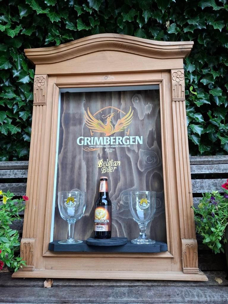 Bar mancave bier wand deco grimbergen, Ophalen of Verzenden, Reclamebord, Plaat of Schild, Overige merken
