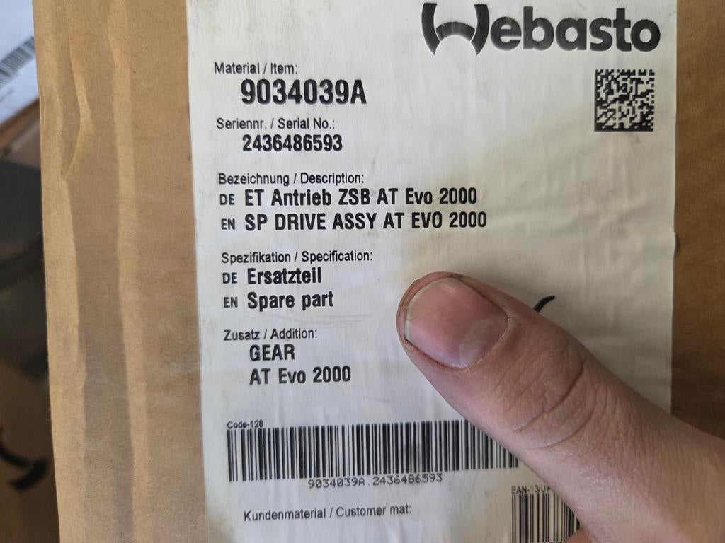 Webasto SP Drive Assy AT Evo 2000 - Nieuw, Ophalen of Verzenden, Nieuw