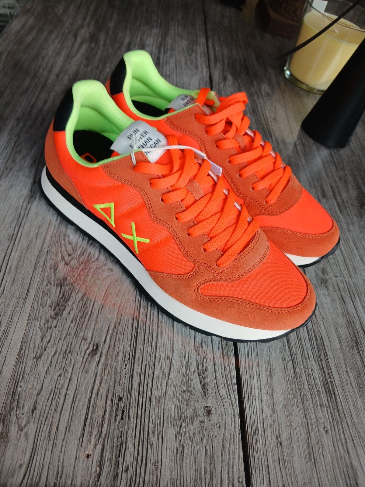 Nieuwe SUN68 Sneakers Maat 44 - Oranje met Neon Details, Overige kleuren, Nieuw, Ophalen of Verzenden, Sneakers of Gympen