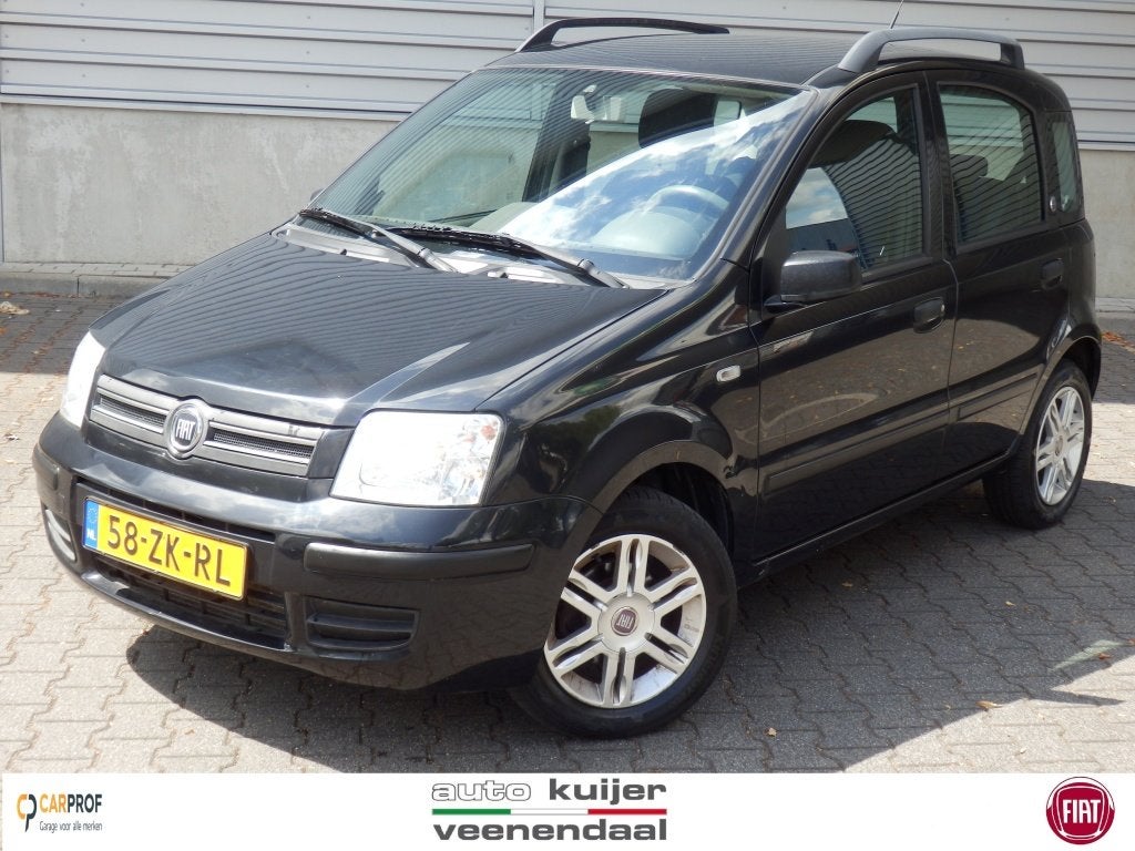 Fiat Panda 1.2 Dynamic * I 1e eigenaar IAirco I 100 % onderh, Auto's, Keurmerk '100% Onderhouden', Gebruikt, Zwart, Origineel Nederlands