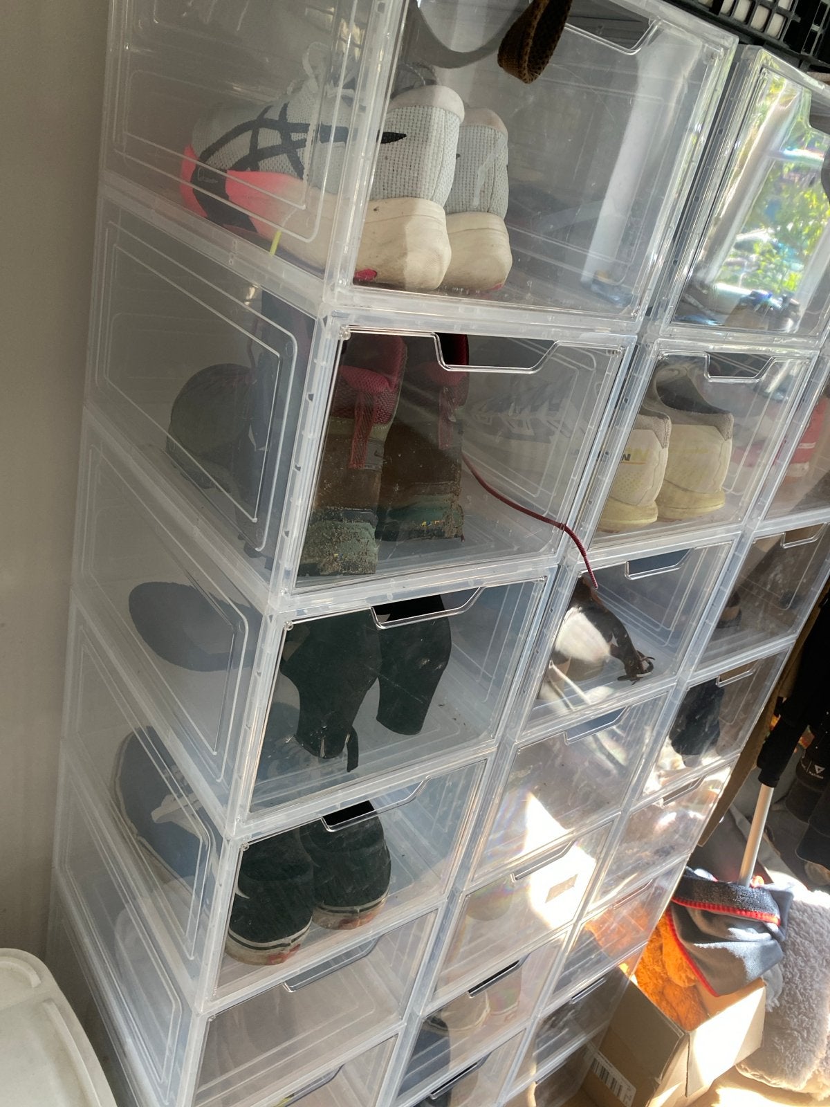 Transparante schoenen opbergdozen - set van 18, Ophalen, Gebruikt