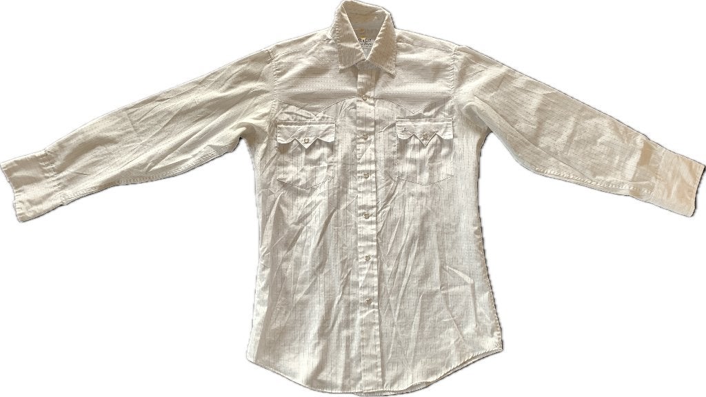 Vintage Prior western-overhemd size 15, Ophalen of Verzenden, Zo goed als nieuw, Wit, Prior western