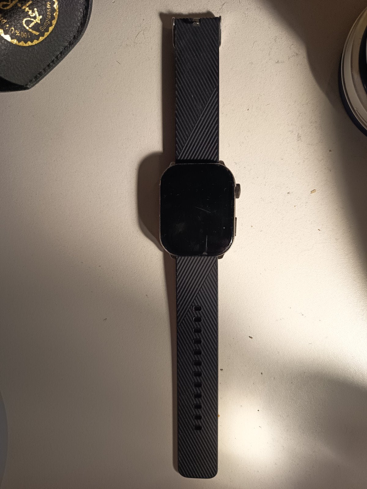 Smartwatch met hartslagmeter en stappenteller, Ophalen of Verzenden, Hartslag, Gebruikt, Zwart