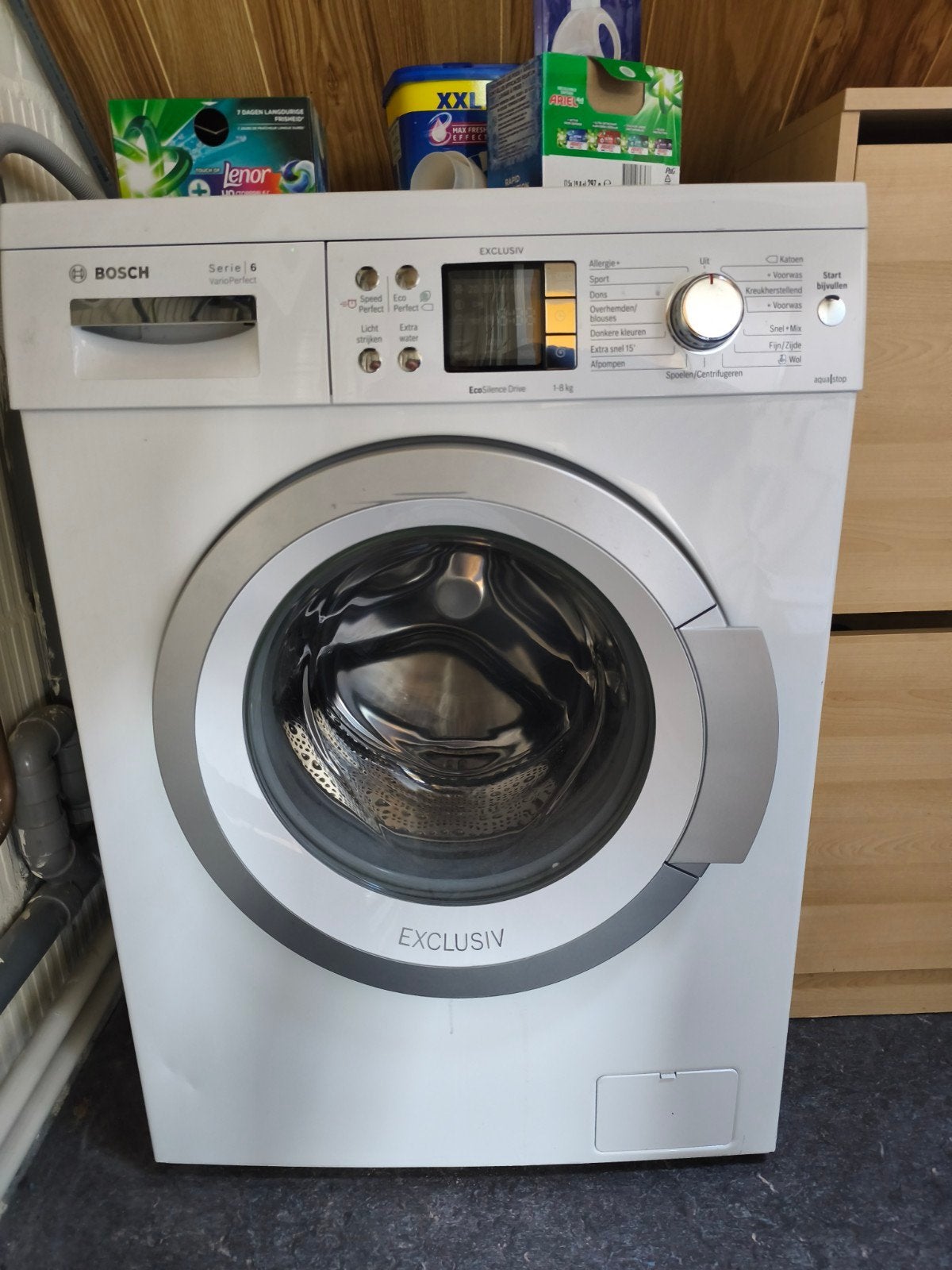 Bosch Serie 6 VarioPerfect Wasmachine - Exclusiv, 1200 tot 1600 toeren, Gebruikt, 8 tot 10 kg, Ophalen of Verzenden