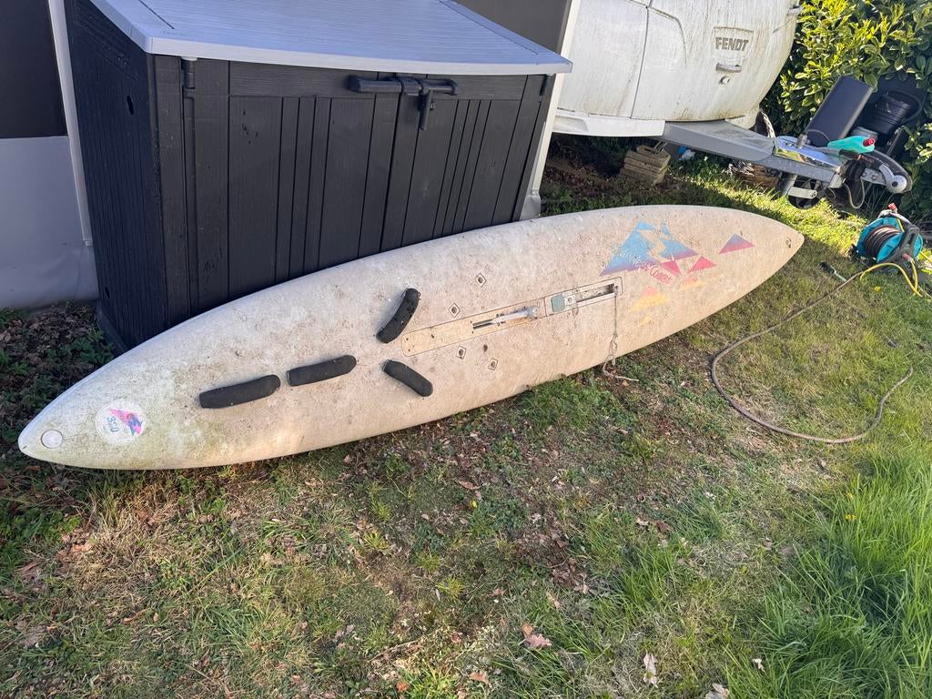 Gebruikte surfplank - Ideaal voor beginners, 250 tot 300 cm, Gebruikt, Ophalen of Verzenden, Met vin(nen)