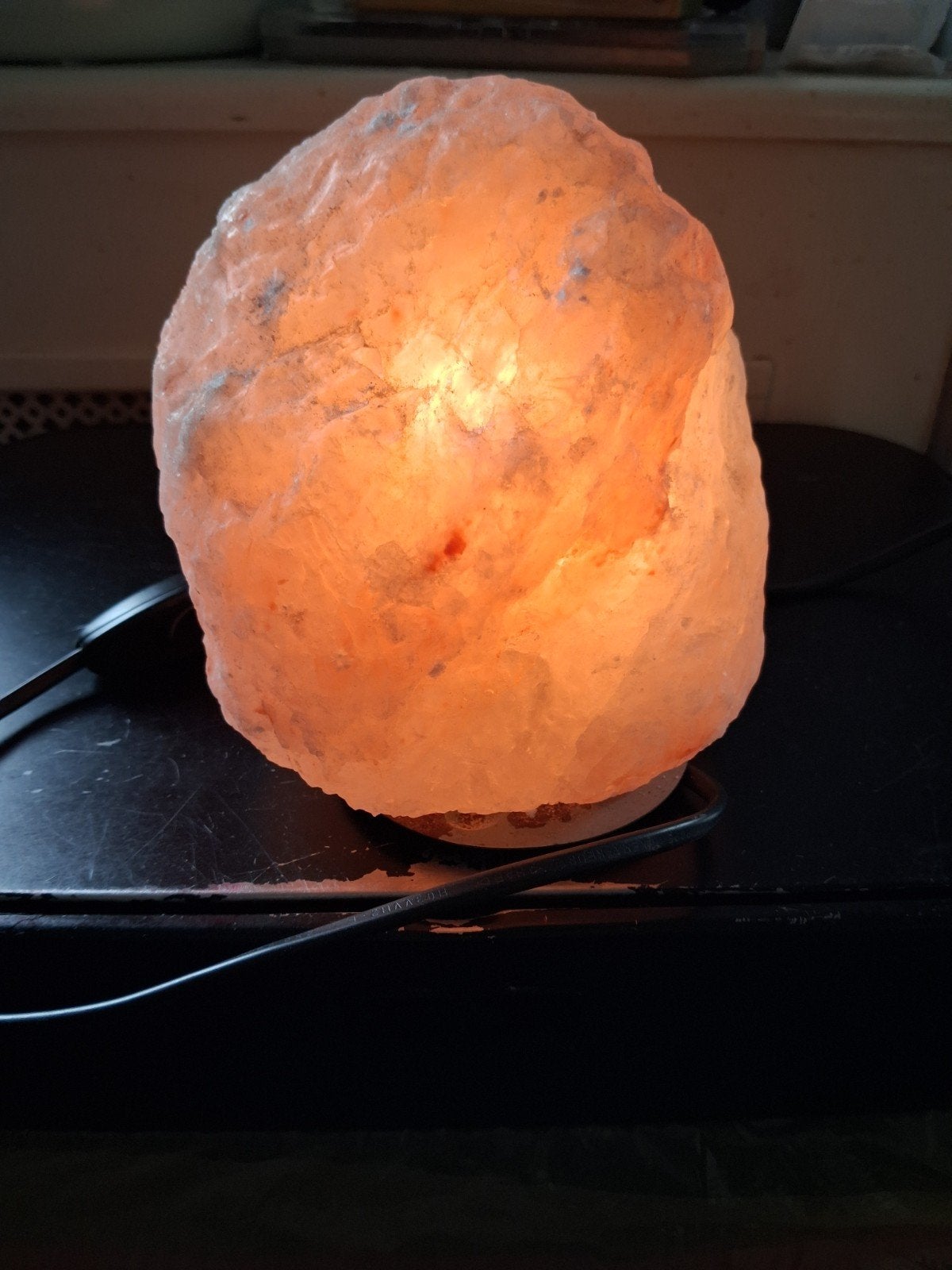 Himalaya Zoutlamp - Sfeervolle Verlichting, Huis en Inrichting, Met schakelaar, Gebruikt, Ophalen of Verzenden, Oranje