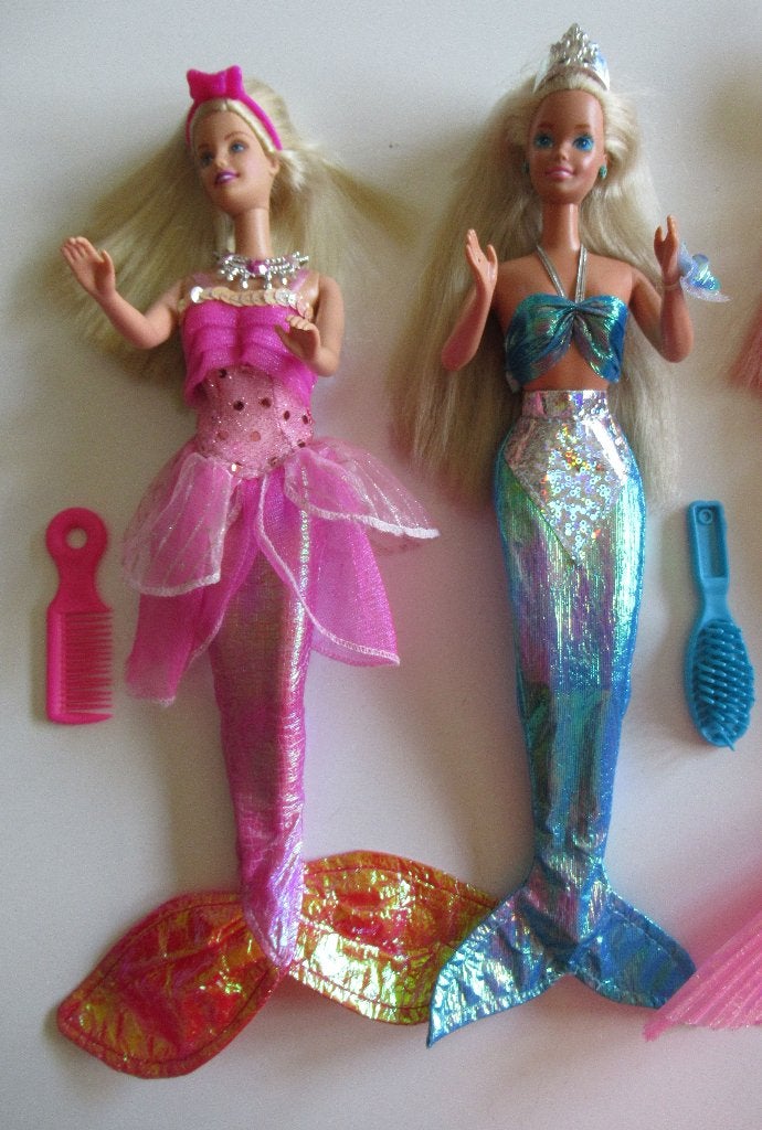Barbie Mermayds Blauw en Roze Mattel 1966, Verzamelen, Poppen, Ophalen, Zo goed als nieuw, Fashion Doll