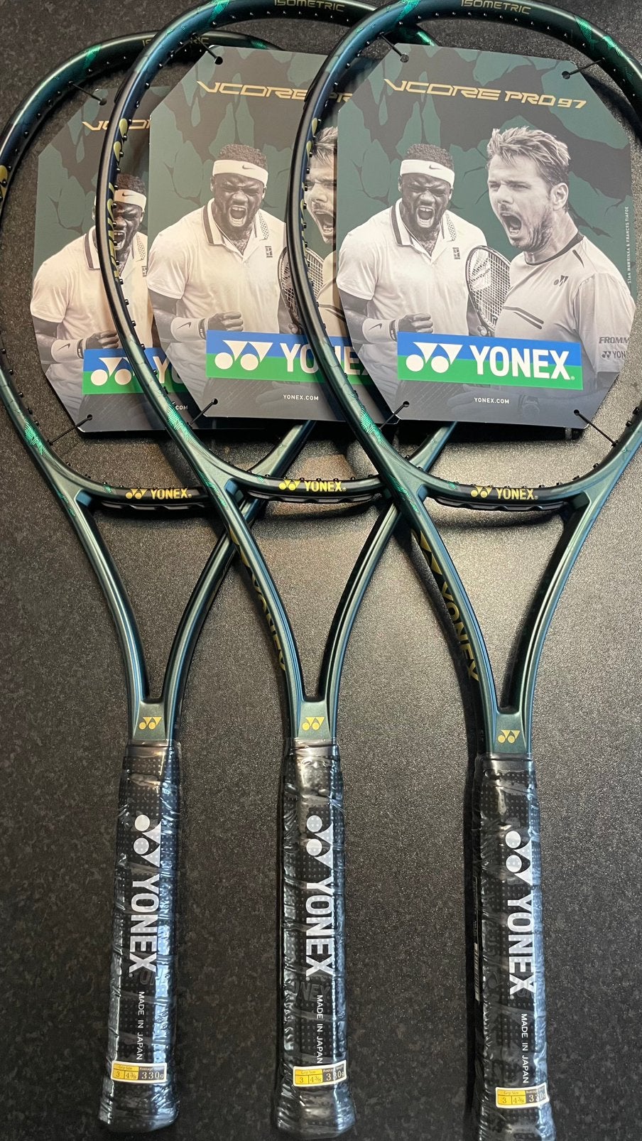 3x Yonex vCore 97 Pro (grip 3) nieuw, Overige merken, Vcore, Nieuw, Ophalen of Verzenden