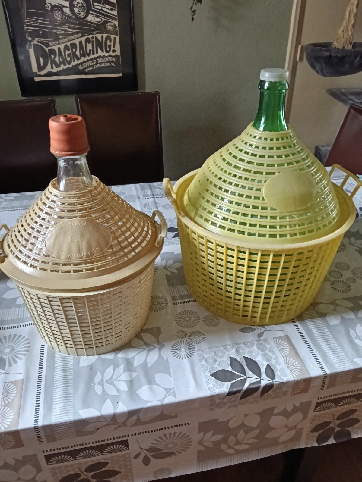 Vintage Glazen Mandfles / Demijohn - 2 stuks, Ophalen