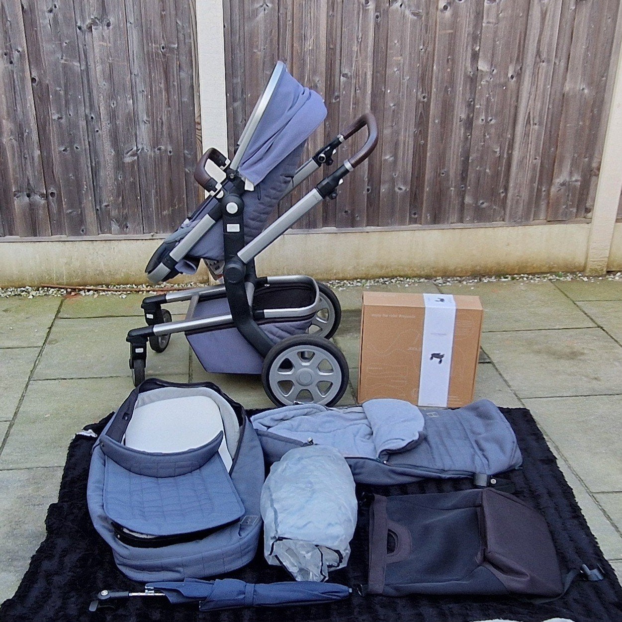 Complete Joolz Day2 Quadro Blue kinderwagen, Kinderen en Baby's, Ophalen, Zo goed als nieuw, Overige merken, Met reiswieg
