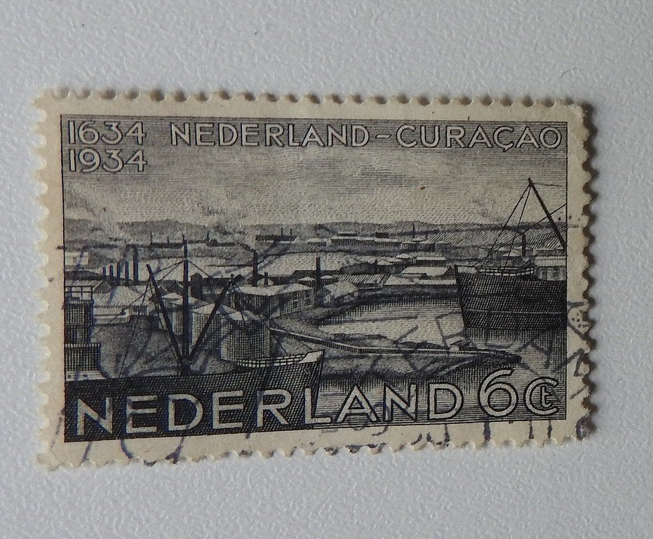 1 postzegel 1934 Nederland curaçao, Postzegels en Munten, Verzenden, T/m 1940, Gestempeld
