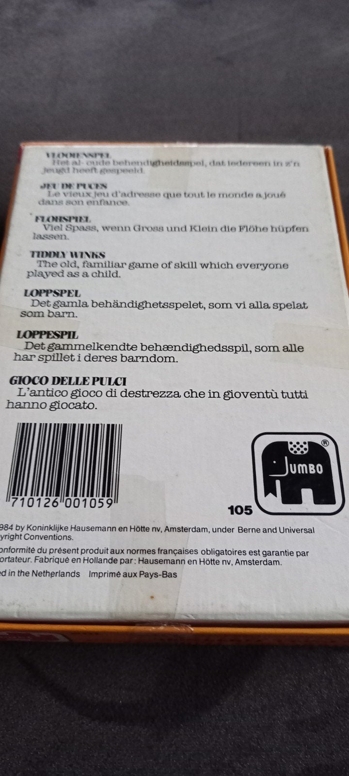 Jumbo Vlooienspel / Tiddly Winks - Klassiek Gezinsspel, Een of twee spelers, Ophalen of Verzenden, Gebruikt, Jumbo