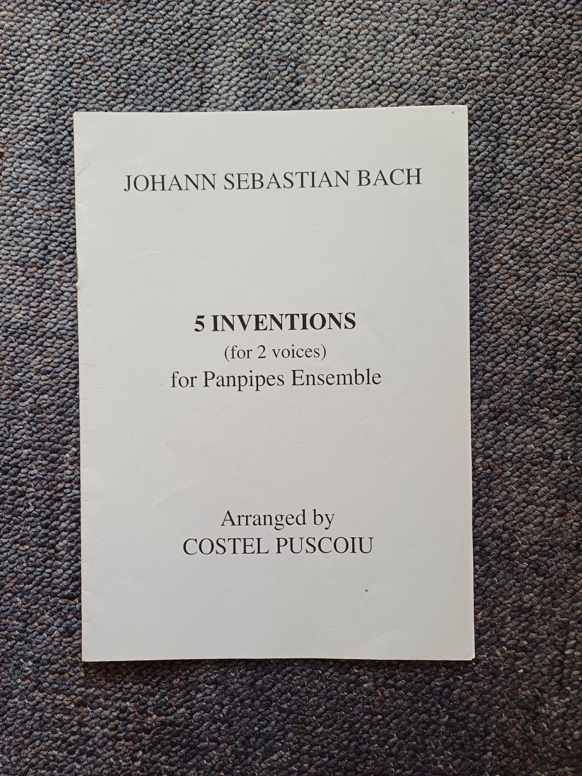 Panfluit muziek Johan Sebastian Bach,5 Inventions, Ophalen of Verzenden, Artiest of Componist, Klassiek