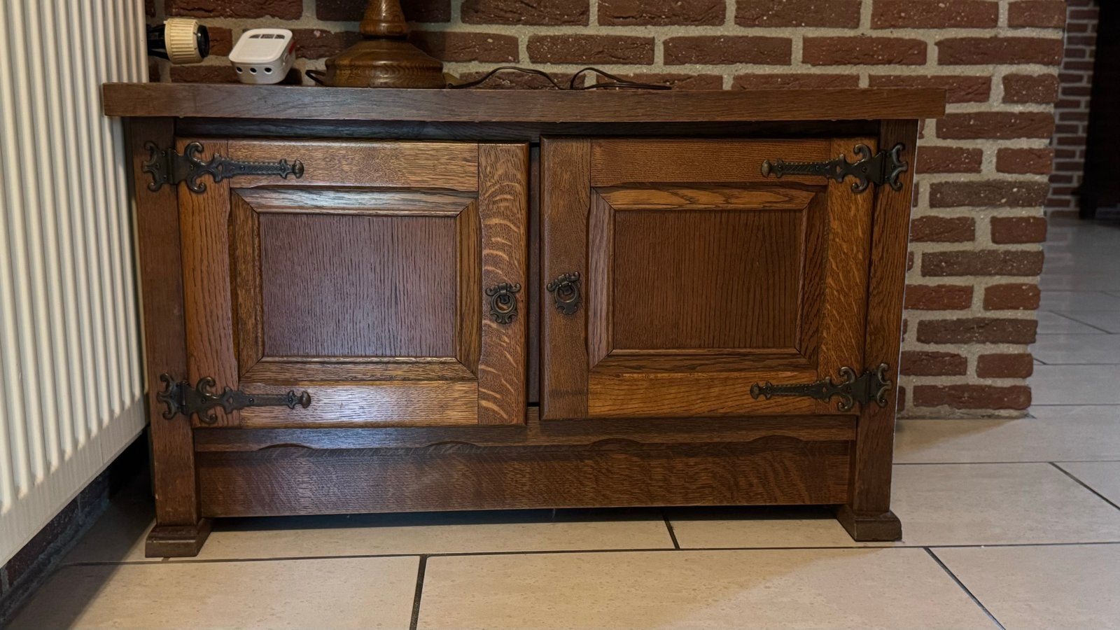Eikenhouten kastje, Ophalen, 25 tot 50 cm, 50 tot 100 cm
