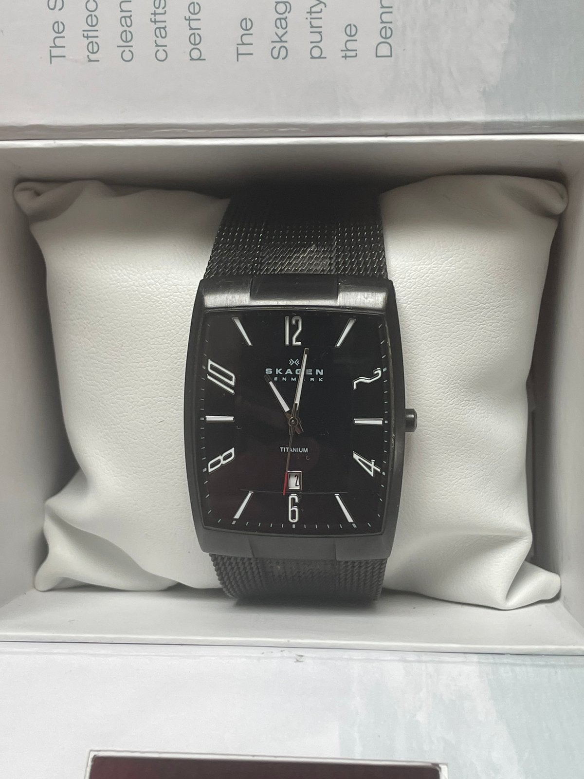 Skagen Titanium Herenhorloge - Zo goed als nieuw, Overige merken, Overige materialen, Polshorloge, Ophalen of Verzenden