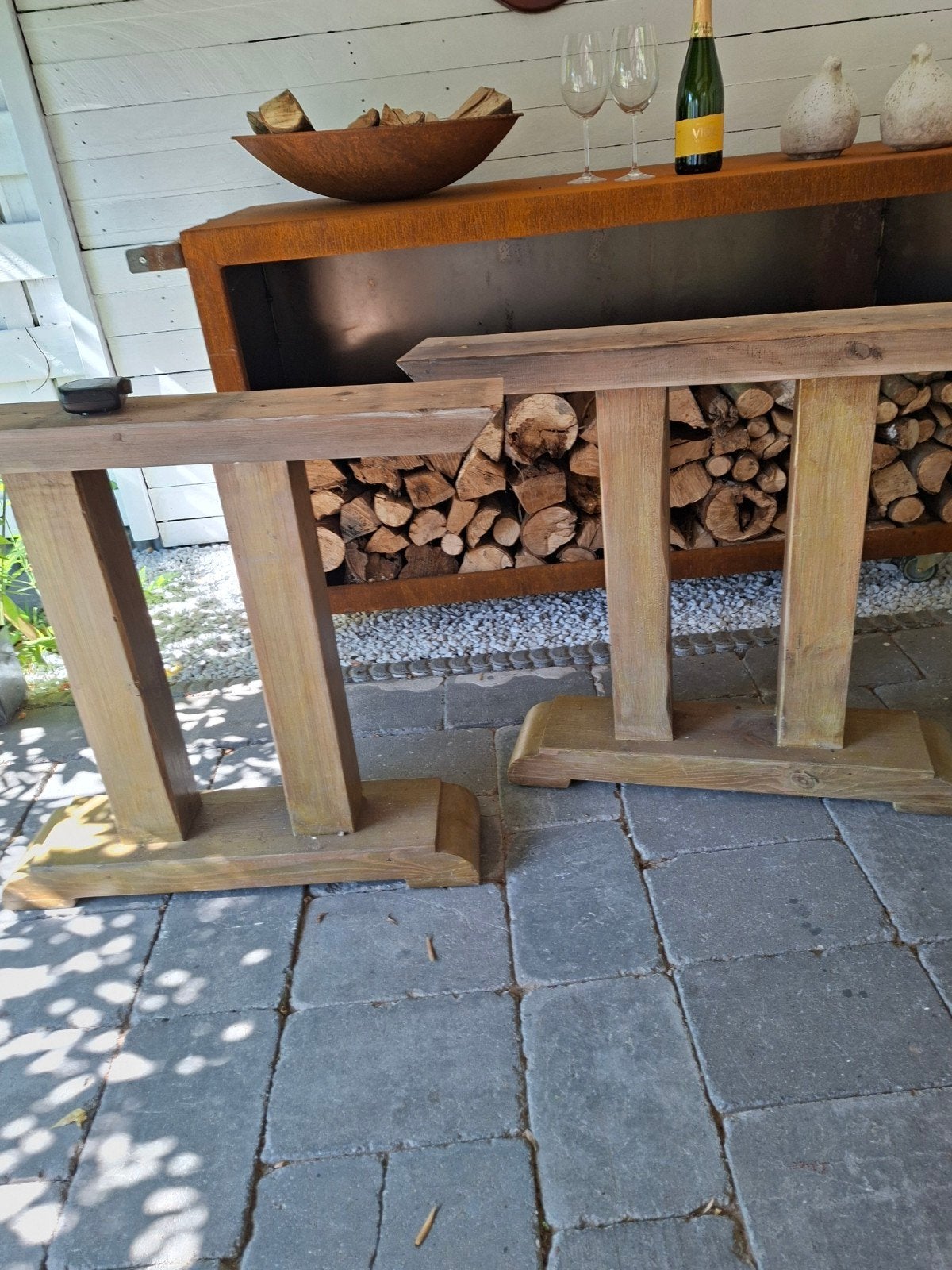 Tafelpoten hout, Ophalen of Verzenden, Rechthoekig, Hout