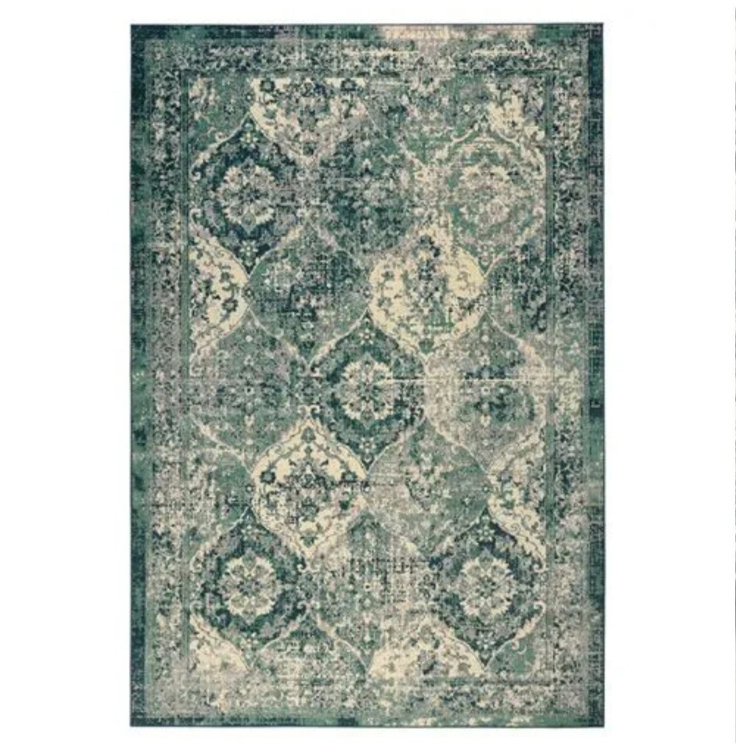 Groen vintage vloerkleed Ikea 200x300cm, Ophalen, Gebruikt, 200 cm of meer, 200 cm of meer
