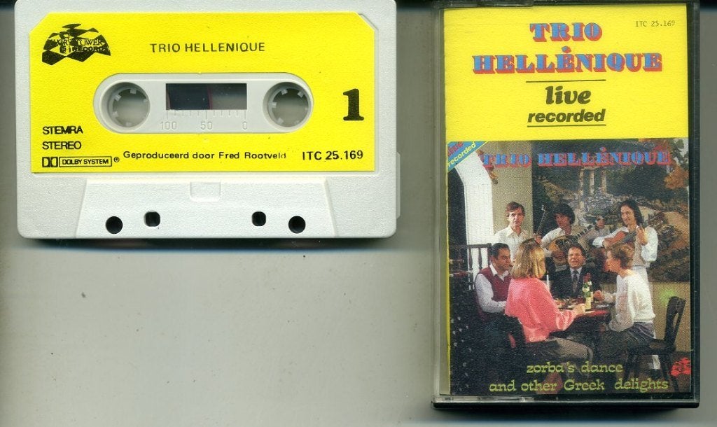 Trio Hellenique live recorded 15 nrs cassette ZGAN, Cd's en Dvd's, Cassettebandjes, Wereldmuziek, 1 bandje, Ophalen of Verzenden