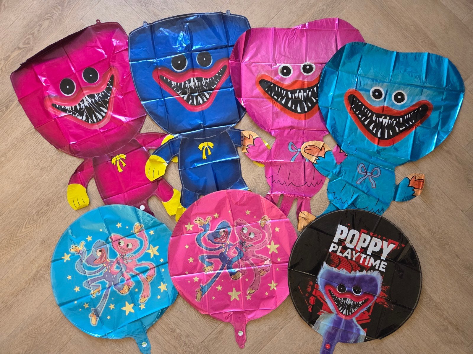 Huggy Wuggy / Kissy Missy * set van 7 folie ballonnen, Hobby en Vrije tijd, Verzenden, Nieuw, Versiering, Verjaardag