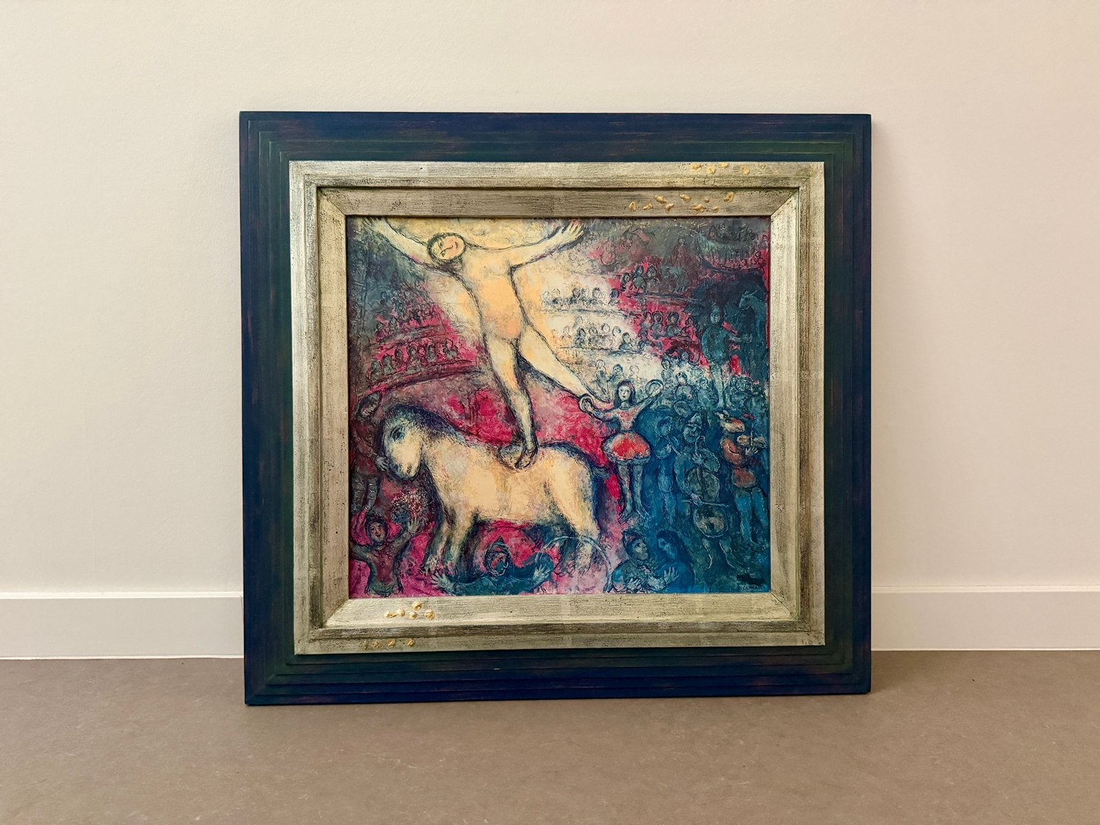 Chagall - Au Cirque (1976) | Hoogwaardige Canvas Reproductie, Antiek en Kunst, Kunst | Schilderijen | Klassiek, Ophalen