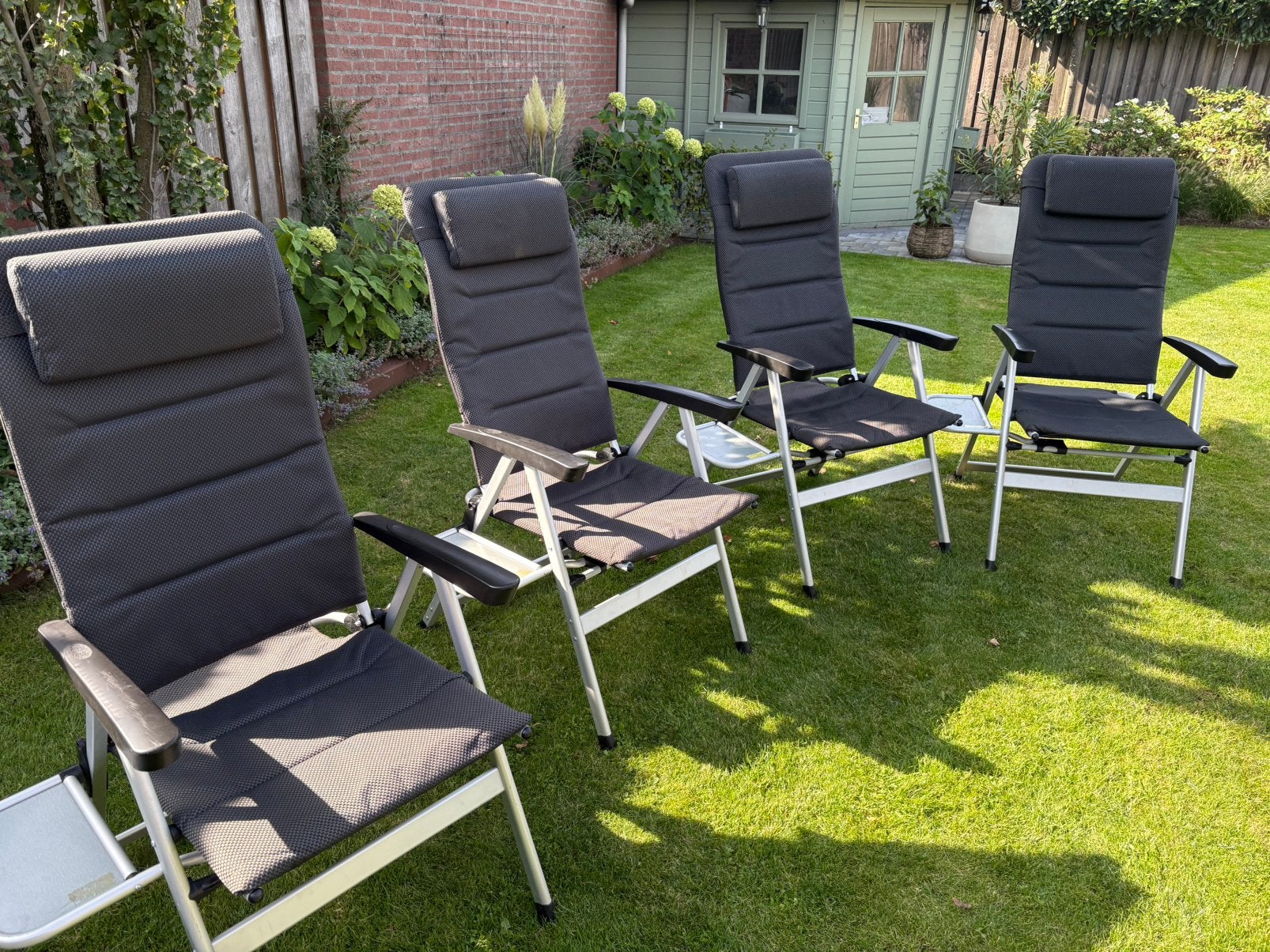 ANWB campingstoelen (human nature) 4 stuks z.g.a.n., Caravans en Kamperen, Ophalen, Zo goed als nieuw, Campingstoel