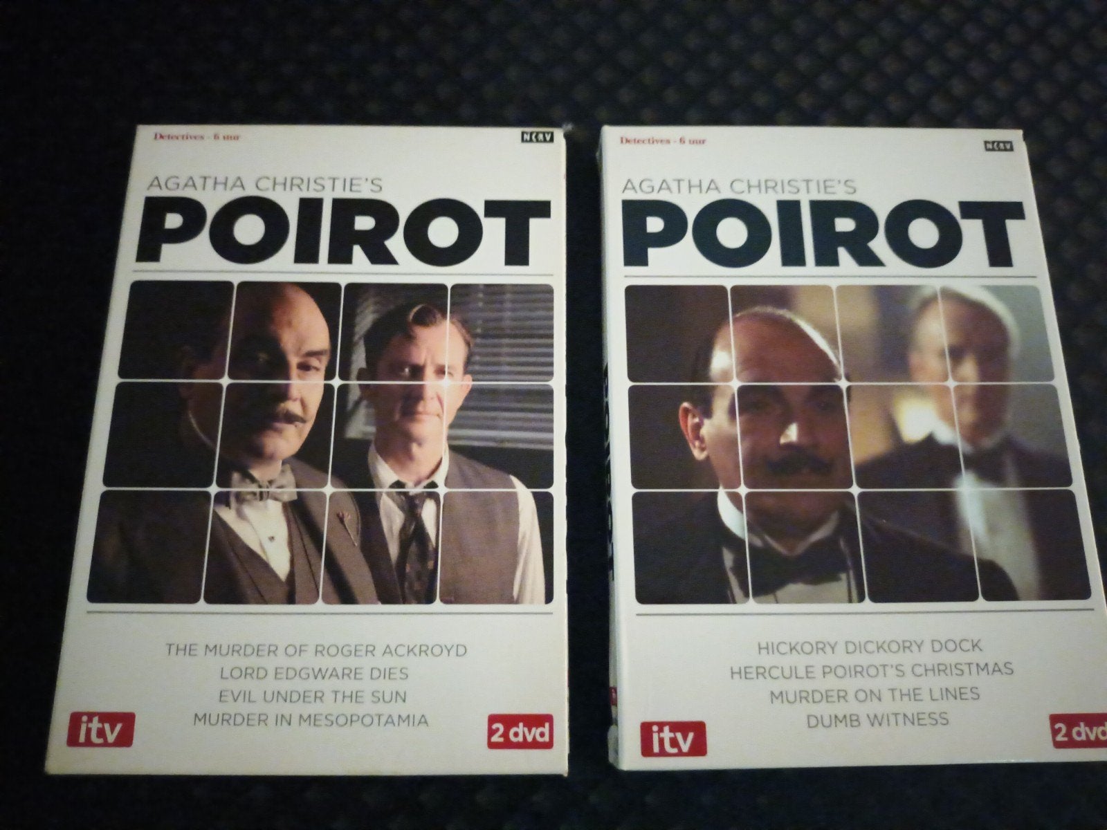 4 dvds Poirot, Alle leeftijden, Ophalen of Verzenden, Zo goed als nieuw