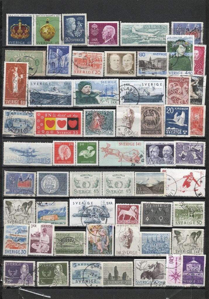 Zweden kavel 456, Verzenden, Noorwegen, Gestempeld