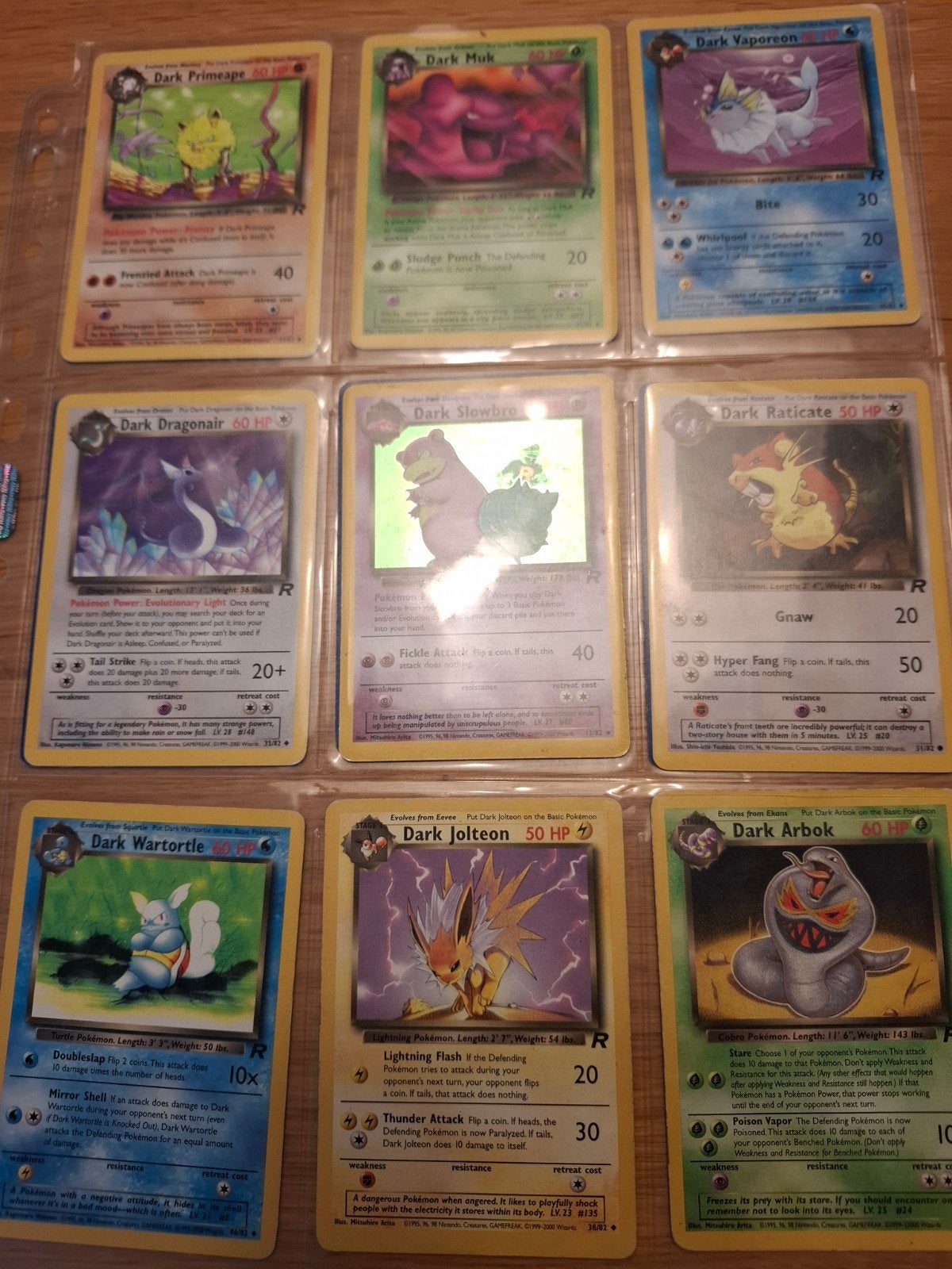 Oude Pokémon Dark Edition Kaarten - Team Rocket Collectie, Ophalen of Verzenden, Gebruikt, Meerdere kaarten