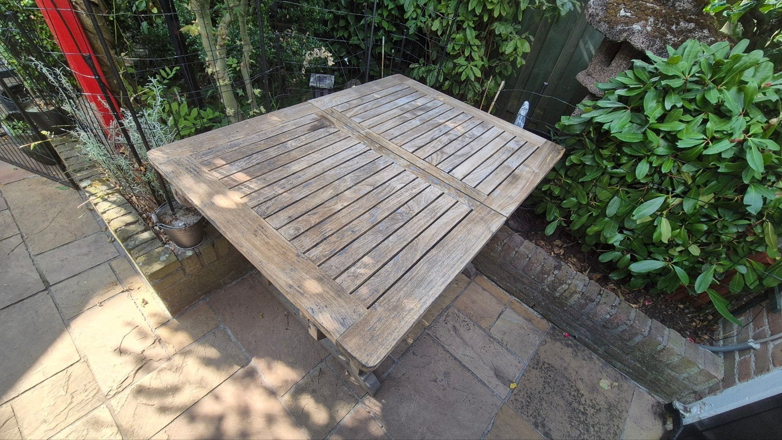 Teak diner tuintafel, Tuin en Terras, Tuintafels, Ophalen, Gebruikt, Rechthoekig, Teakhout