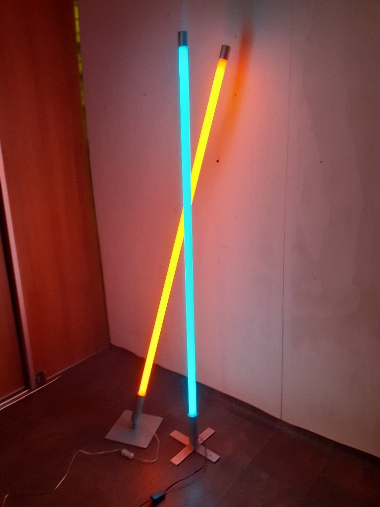 decoratie vloerlamp gekleurd jaren 90 design 180 cm retro, Ophalen, Gebruikt, ?, Glas