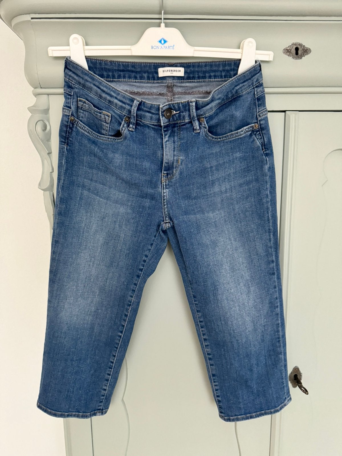 Silvercreek driekwart dames jeans maat 28, Ophalen of Verzenden, Zo goed als nieuw, Blauw, W28 - W29 (confectie 36)
