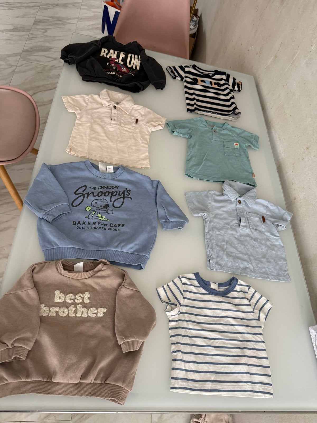 Kledingpakket jongens: truien, T-shirts, polo's maat 74, Ophalen of Verzenden, Gebruikt, Jongetje